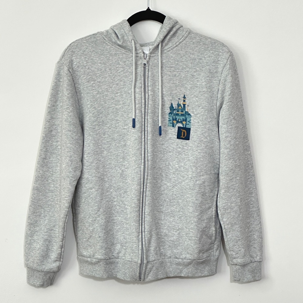 Disney Parks Disneyland Resort Castle Womens Sweatshirt XS Heather Gray Hoodie